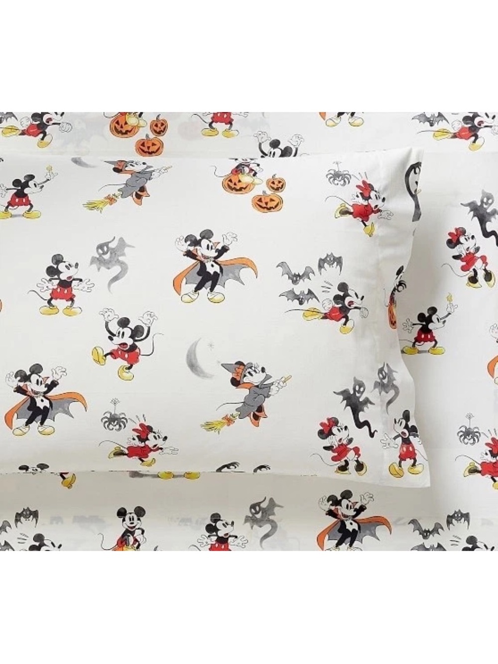 1 Pottery Barn Kids Disney STANDARD Pillowcase Mickey Mouse Halloween Cotton PB